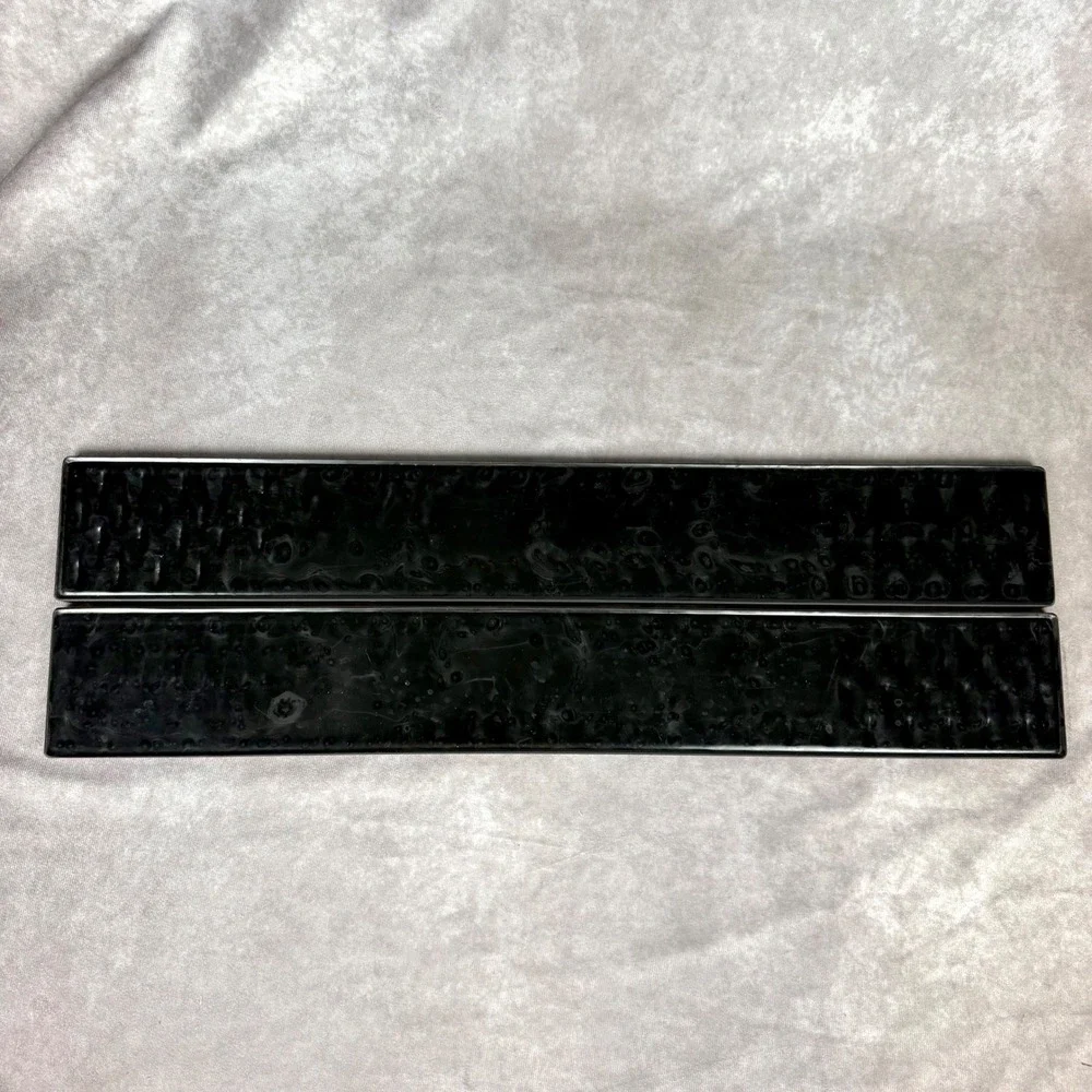 Elijah Craig Bourbon Bar Mats Set of 2 Black Red Rubber Rail Drip Service Mats